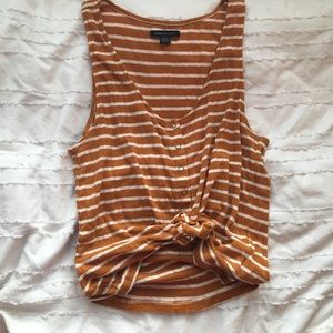 american eagle stripy button tank